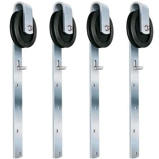 "Gate rollers with bracket, 90mm, 4 pieces image"