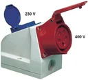 Combined power socket 5x16A 400V, 1 x 230 V earthed socket