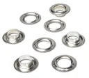 Eyelets 12.5 mm, brass - nickel-plated 15 pieces