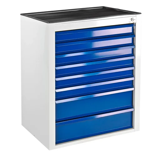 "Drawer cabinet / tool cabinet mammut, 8 drawers, RAL 7035 / 5012 image"