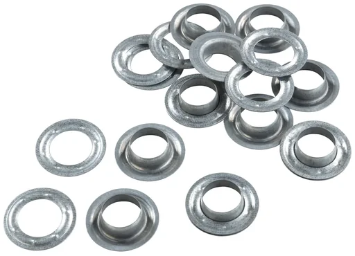"Eyelets with washers, 16 mm, galvanized, 10 pieces, for 480095 eyelet pliers XXL image"