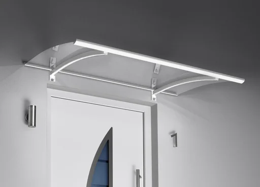 "Bent canopy with LED technology, 1500 x 900 x 220 mm, stainless steel image"