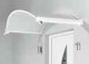 Oval arched canopy type OV/B, 1600 x 900 x 300 mm, white - 13 kg
