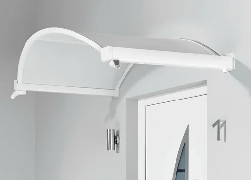 "Oval arched canopy type OV/B, 1600 x 900 x 300 mm, white - 13 kg image"