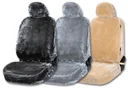 Car seat cover "Teddy" - faux fur - silver
