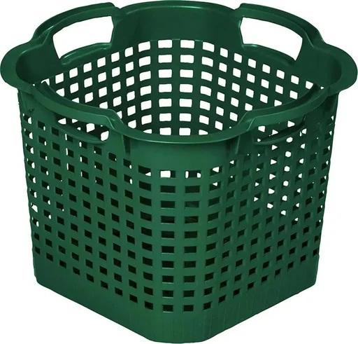 "Harvest and storage basket, rotatable and stackable image"