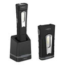 Rechargeable workshop inspection light including charging station