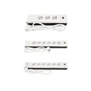 3-way power strip with combo plug system