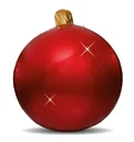 Inflatable Christmas ball 80 cm with 4 stainless steel eyelets