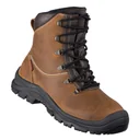 Cut-resistant leather boots, size 45, brown