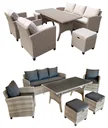 Dining-Lounge Madeira II bicolor with light cushions