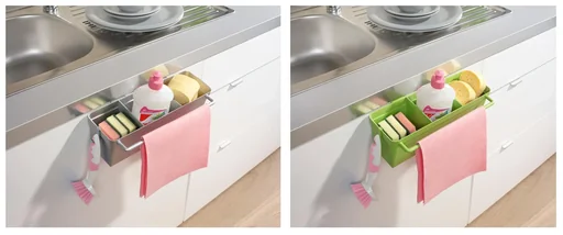 "Dish organizer, green image"