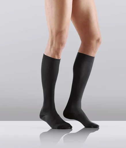 "Travel support stockings, microfiber, pack of 2, size XXL (45-47), black image"