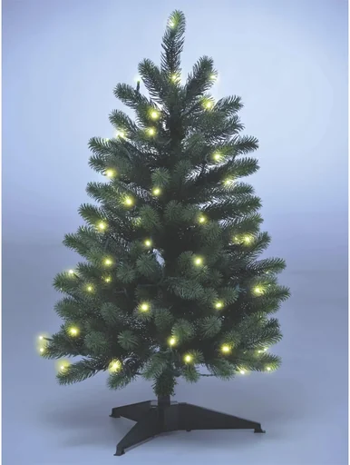 "Christmas tree 120 cm with fairy lights, 118 LEDs including stand image"