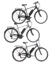 Men's Trekking E-Bike, 28 inches, frame height 50 cm, 7-speed derailleur, matte silver, Eifel