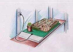 "Heating plate, size 30 x 60 cm, power 32 watts image"