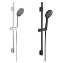 Watersaving shower set Watersaving Black, bar length: 70 cm