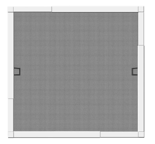 "Fly screen window TELESCOPE, color white image"