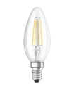 LED STAR FILAMENT candle with 4 watts, E14, cool white, clear