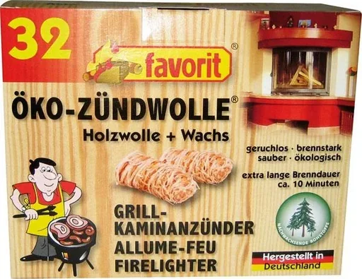 "Firelighters Eco ignition wool, 1 pack of 32 pieces image"