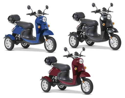 "3-wheel electric vehicle Modena 25 km/h - red - New scooter look with the comfort of an electric vehicle image"