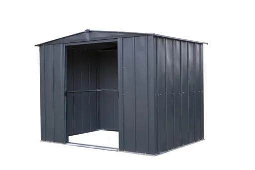 "Metal tool shed, grey, 254x181x191 cm image"