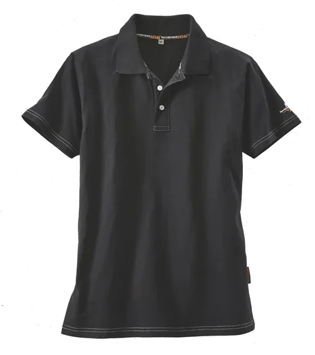 "Polo shirt with print, color black, size 2XL image"