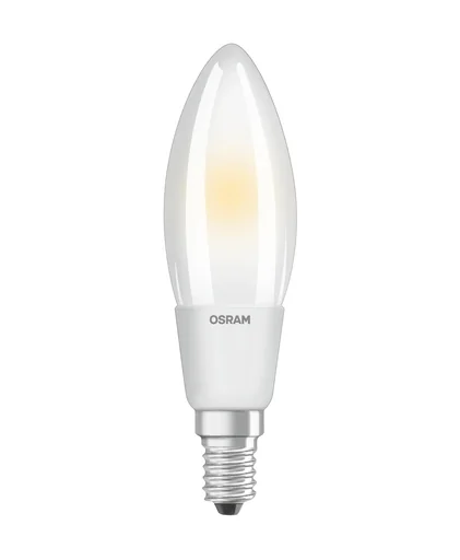 "LED STAR RETROFIT candle with 6 watts, E14, warm white, matt image"