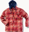 TEXAS hooded shirt, rust-navy, size XXXL