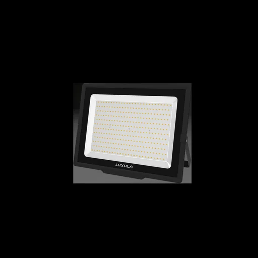 "LED floodlight in black offers 300 W, 4000 K (neutral white), 30000 lm & IP65 protection image"