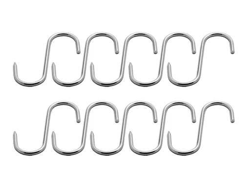"Meat hooks, stainless steel, 8 cm, 10 pieces image"