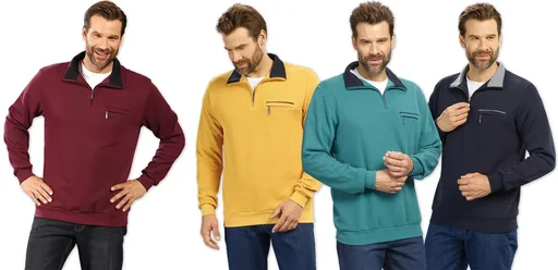 "Sweatshirt with zipper, color yellow, size 3XL image"