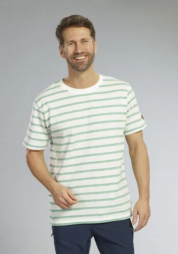 "T-shirt, green-striped, size L image"