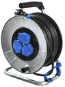 Metal cable drum with 25m rubber hose cable