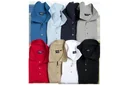 Polo shirt with button placket and breast pocket, color royal blue, size L