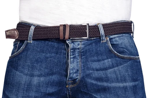 "Stretch belt for men, super-elastic 3 cm wide, color brown image"