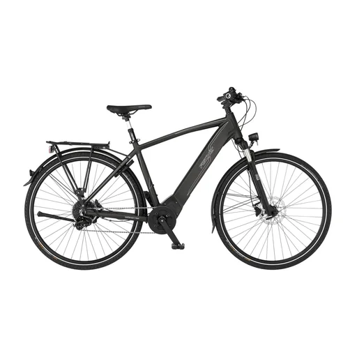"Men's E-Bike Trekking, 28 inches, frame size 50cm, 10-speed derailleur, graphite metallic matt, VIATOR 6.0i image"