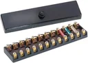 Fuse box 6-pin, black, L x W x H 9 x 4.5 x 2.7 cm