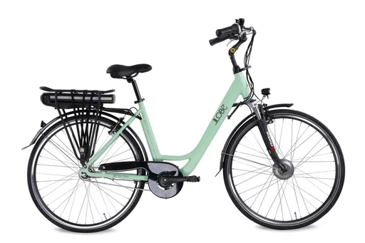 "Unisex City E-Bike 28 inches, frame size 50 cm, 7-speed hub gear, Metropolitan Joy 2.0 pastel green 10 Ah image"