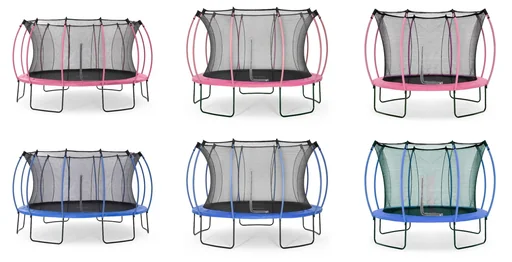 "Springsafe Trampoline Colours 426 cm with safety net, outdoor trampoline, diameter 426 cm, round, pink image"