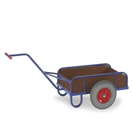 "Hand truck with loading area with wooden walls, load capacity 400 kg, loading area 805 x 435 mm image"