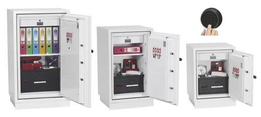 "Data Combi data protection safe, external dimensions 720 x 500 x 500 mm, with fingerprint lock image"
