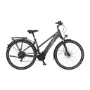 Women's E-Bike Trekking, 28 inches, frame size 49 cm, 10-speed derailleur, slate grey matte, VIATOR 5.0i