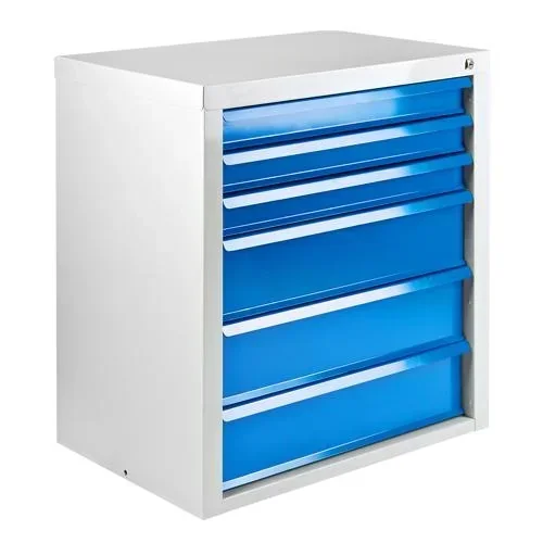 "Drawer cabinet / tool cabinet mammut, 6 drawers, RAL 7035 / 5012 image"