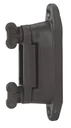 Professional corner/section insulator for 4 cm tape, black, 6 pieces