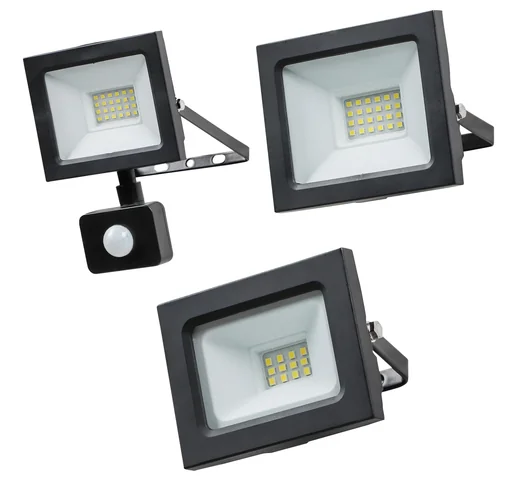 "LED outdoor spotlight black, 20W 1500 lumens image"