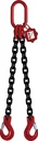 2-strand chain GK8, with clevis hook 8 mm, 4 m long