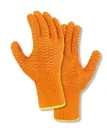 Chunky knit gloves CRISS CROSS orange, 5 pairs, size 10