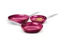 Ceraflon Prestige Diamant XXL non-stick frying pan set, 3 pieces, Magenta - Ø 20 cm / 24 cm / 28 cm