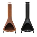 Fireplace including smoke outlet black